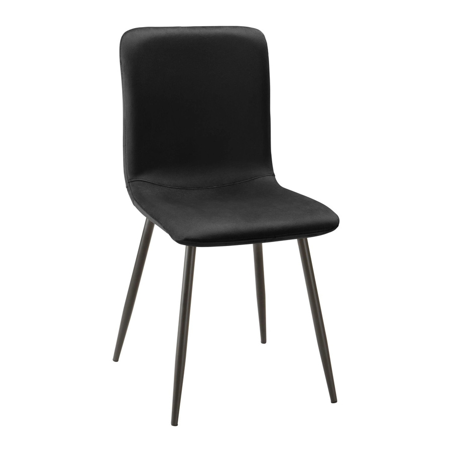 Bessagi Home Stuhl Elif Schwarz Samt Gepolstert Modern - Bild 2