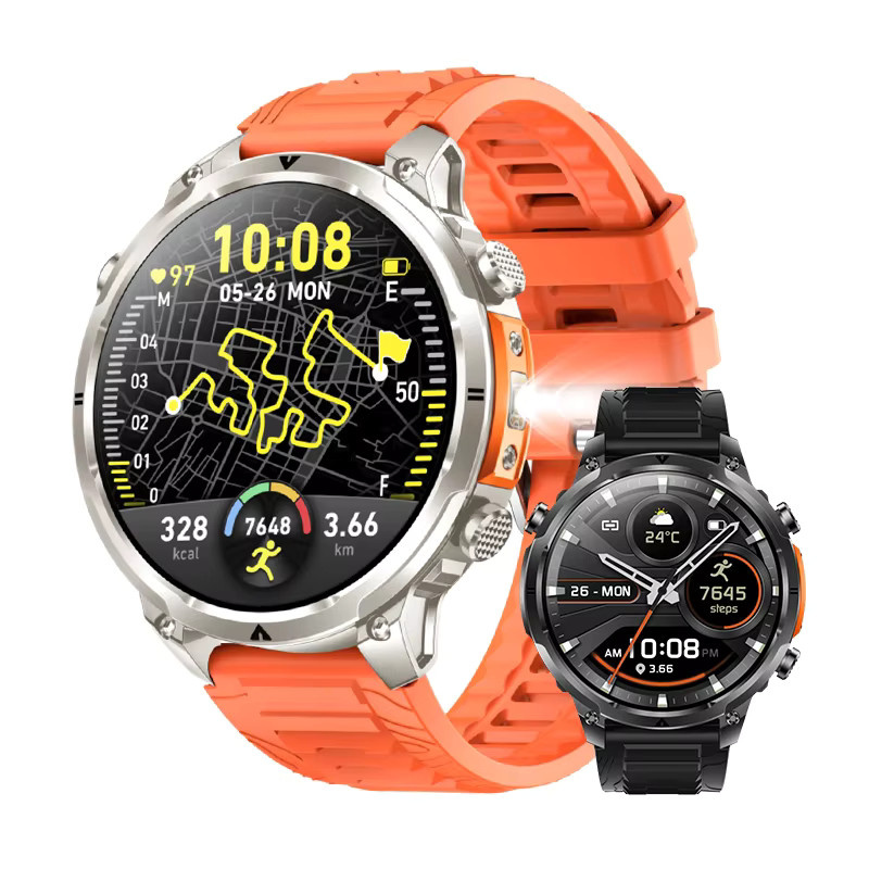 LIGE Smartwatch, GPS, Bluetooth, Silikon, Schwarz, Herren - Bild 7