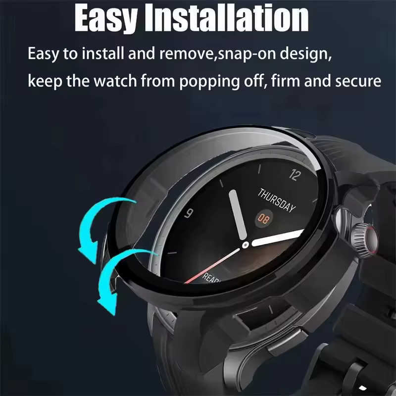 Huami Smartwatch Armband Schutzhülle, Silikon, Schwarz, Amazfit Balance A2286 - Bild 4