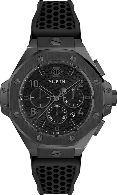 Philipp Plein Chronograph, Edelstahl, Quarz, 46 mm, Herren, Schwarz - Bild 1