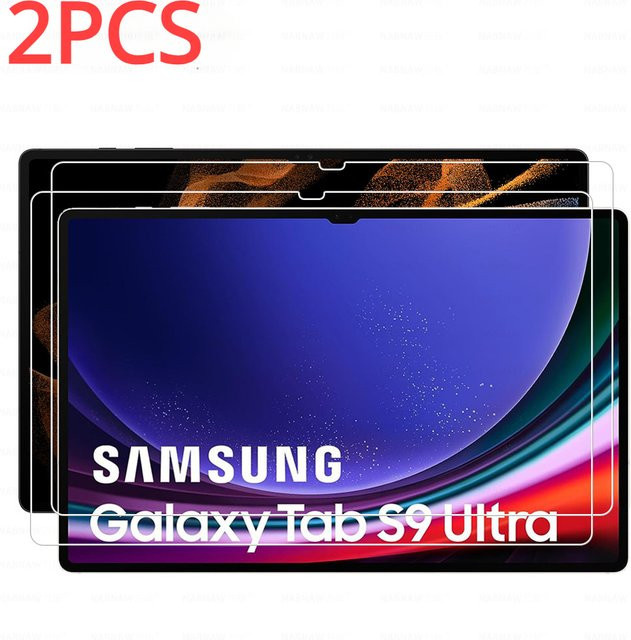 2er-Pack Samsung Displayschutz aus gehärtetem Glas, kratzfest und transparent, passend für Galaxy Tab S8, S8 Plus, S8 Ultra, S9 Ultra (11, 12,4 und 14,6 Zoll) - Bild 1