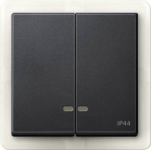 Merten Abdeckung Wechselschalter System M in Anthrazit MEG3424-0414 mit IP44 Schutzart - Bild 1