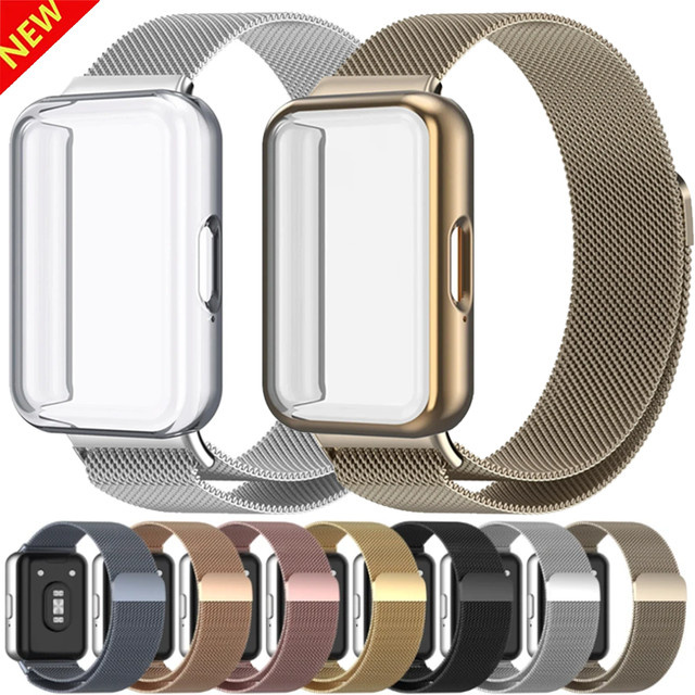 Samsung Milanaise-Loop-Armband mit Hülle und Displayschutzfolie, Galaxy Fit 3 - Bild 1