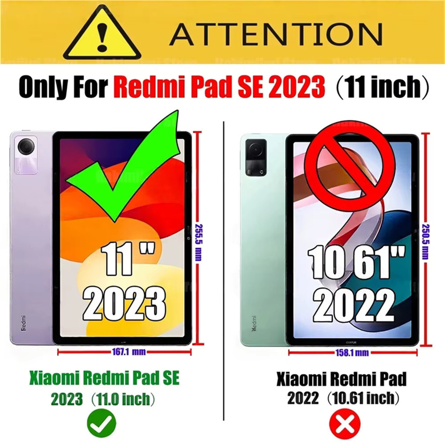 2 Stück Displayschutzfolien aus gehärtetem Glas für Xiaomi Redmi Pad SE 11 Zoll 2023, transparent, Anti-Scratch HD-Schutzfolie - Bild 3