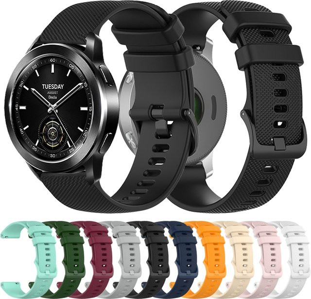 Xiaomi Uhrenarmband Silikon, 22 mm, Schwarz, Unisex - Bild 1