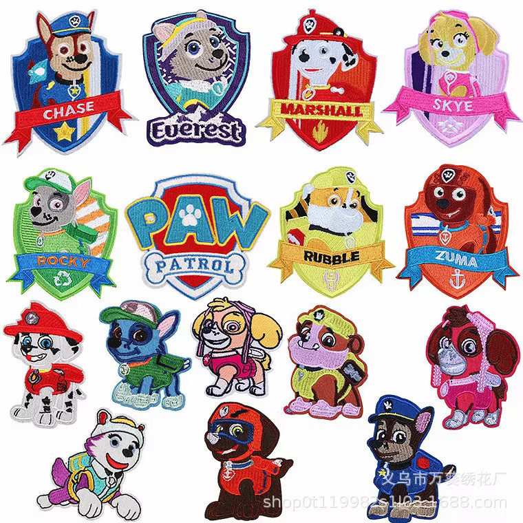 Paw Patrol Cartoon-Hund, Aufbügelbare selbstklebende Aufnäher, Abzeichen-Aufkleber - Bild 2