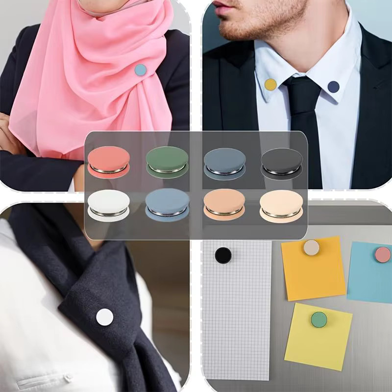 Multifunktionale nahtlose Kleidungsklammern von TEROKK, verstellbare Kleidungsknöpfe mit starker Haftung für Schals, Hemden und Kleider, Multicolor, 2/4/8 Stück - Bild 4