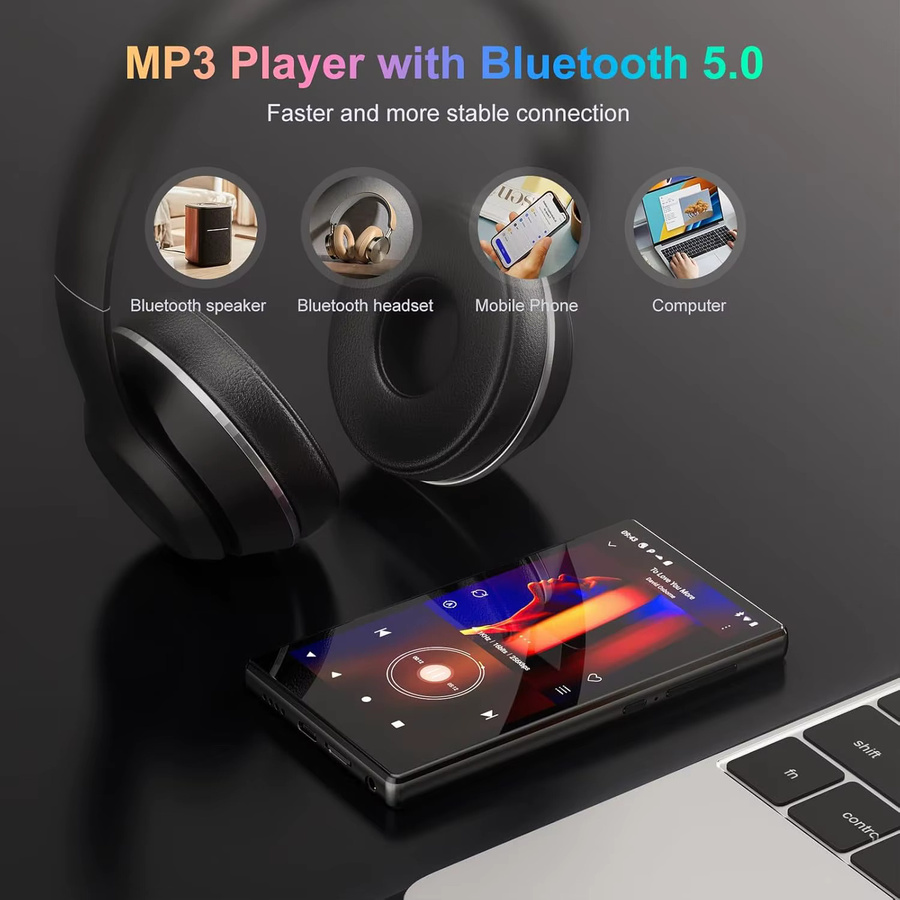 Oilsky MP3/MP4-Player mit Android 13.0, 4,7 Zoll Display, Bluetooth und WLAN in Schwarz (32GB/96GB) - Bild 3
