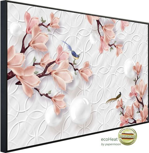 papermoon EcoHeat Infrarotheizung mit Blumenmuster in Bunt und Matt-Effekt mit App-Steuerung und WLAN - Bild 1