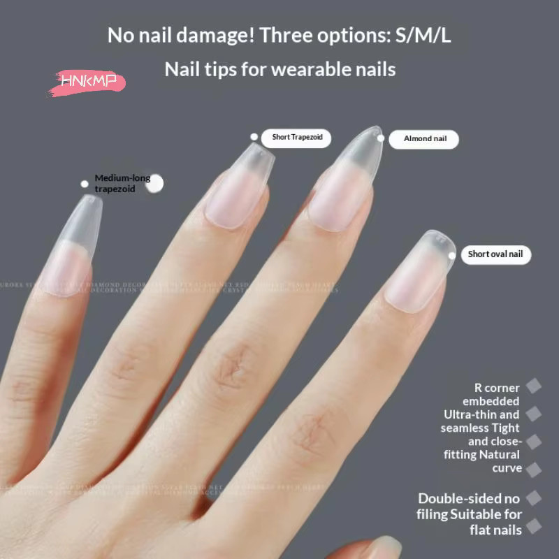 HNKMP Nagelverlängerungen Gel-Tips, 100 Stück, Vollabdeckung - Bild 2