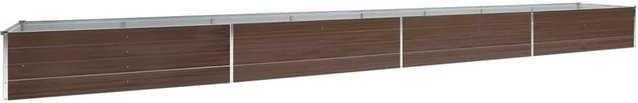 Furnicato Garten Hochbeet aus verzinktem Stahl in Braun, B: 600 cm, T: 80 cm, H: 45 cm - Bild 1