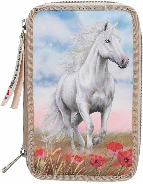 Miss Melody 3-Fach Federtasche Poppy in Sand/Beige B/T/H: 20 x 13 x 7,5 cm - Bild 1