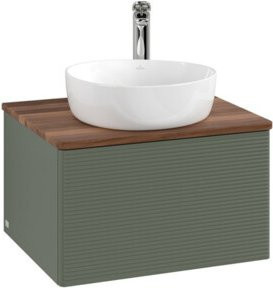 V&B Waschtischunterschrank Antao mit Frontstruktur in Grau, B: 60 cm, T: 36 cm, H: 50 cm - Bild 1