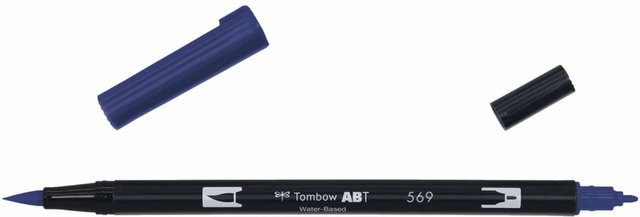 Tombow ABT Dual Brush Pen Jet Blue 569 - Bild 1