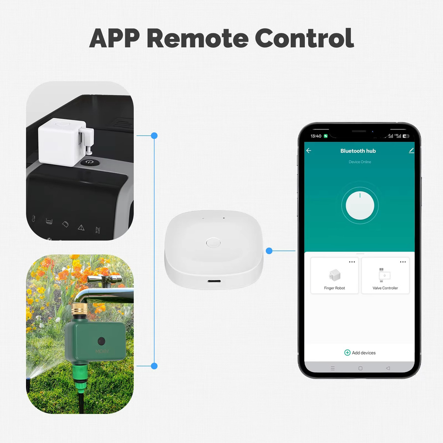 MOES Tuya Smart ZigBee Bluetooth Multi-Mode Gateway Hub in Weiß mit USB-C Anschluss für Alexa und Google Home - Bild 2