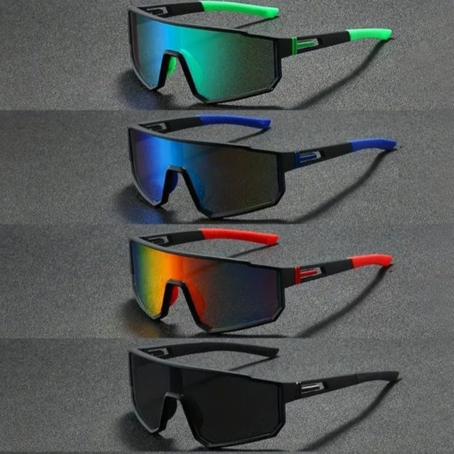 Fahrrad-Sonnenbrille, Unisex, Vollrand, Kunststoff - Bild 1