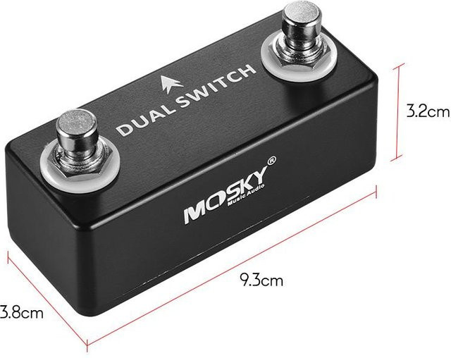 MOSKY Dual Switch Dual-Fußschalter mit Vollmetallgehäuse in Grau - Bild 1