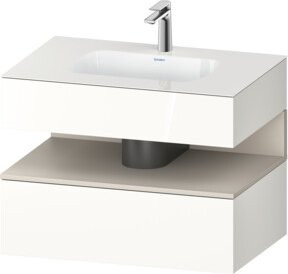 Duravit Einbauwaschtisch-Möbel-Set Qatego in Weiß, B/T/H: 80 x 55 x 60 cm - Bild 1