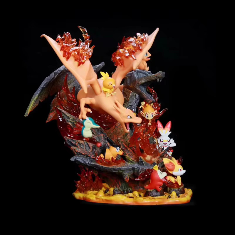 Bandai Pokémon Charizard Figur, Leuchtende Anime Statue, 32 cm - Bild 2