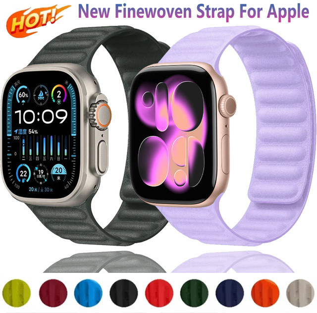 Armband für Apple Watch, Canvas-Magnetarmband, Textil/NATO, Unisex - Bild 1
