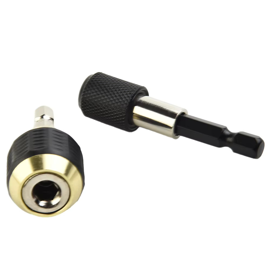 VIBRATITE 2er Set Schnellspannbohrer mit Sechskantschaft 60 mm und 1/4 Zoll Adapter aus Kohlenstoffstahl - Bild 3