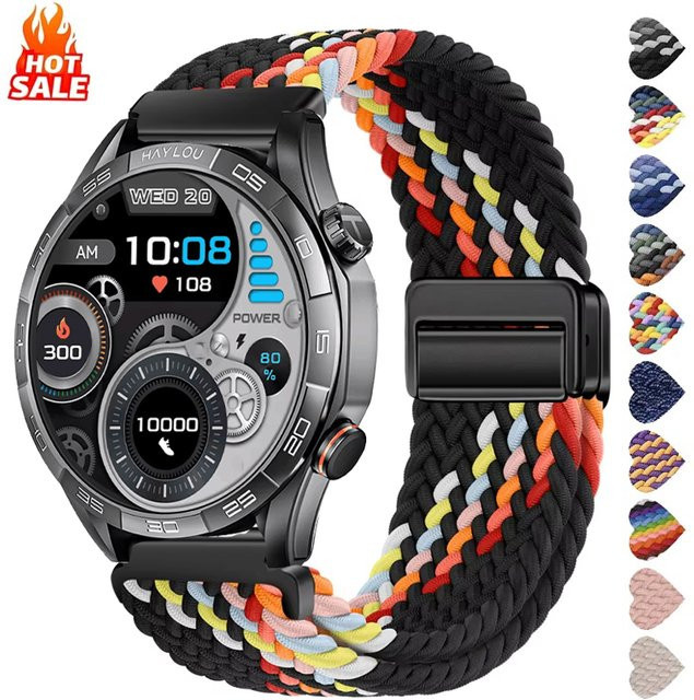 Haylou Uhrenarmband, magnetische geflochtene Schleife, Nylon, 22 mm, Unisex - Bild 1