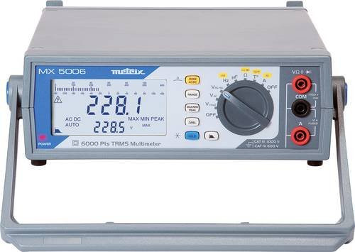 Metrix MX 5006 Tisch-Multimeter digital und analog CAT III 1000V in Grau mit 6000 Counts - Bild 1