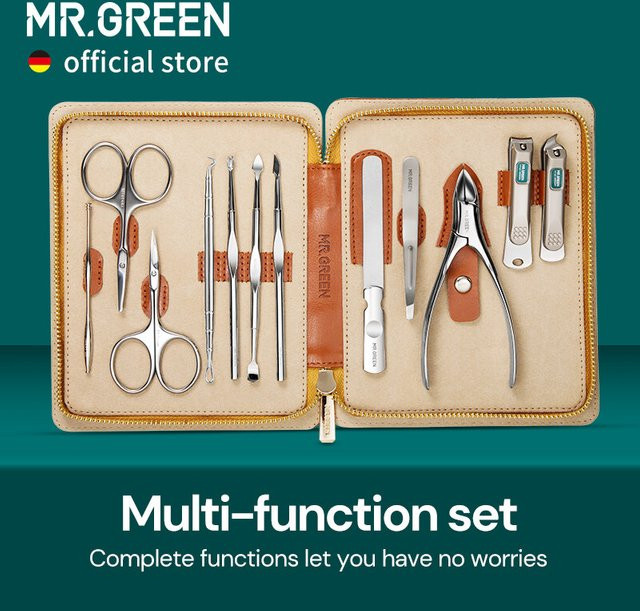 MR.GREEN Maniküre-Set, 12-in-1, Edelstahl, Unisex - Bild 1