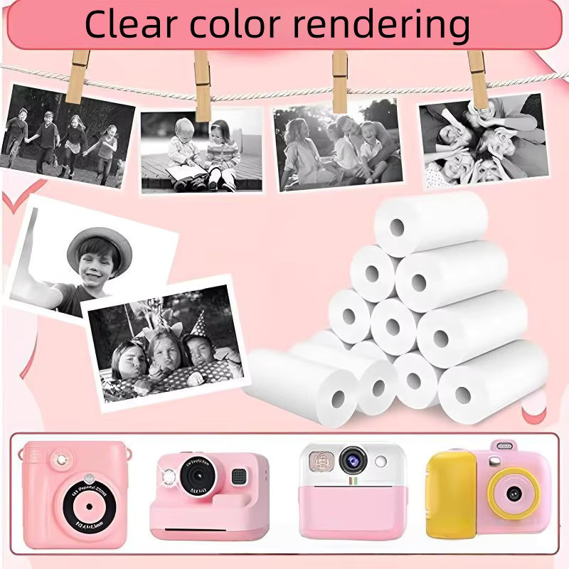 Hochauflösendes Thermo-Fotopapier für Kinderkameras, Tintenloses Ersatz-Druckpapier in Weiß - Bild 3
