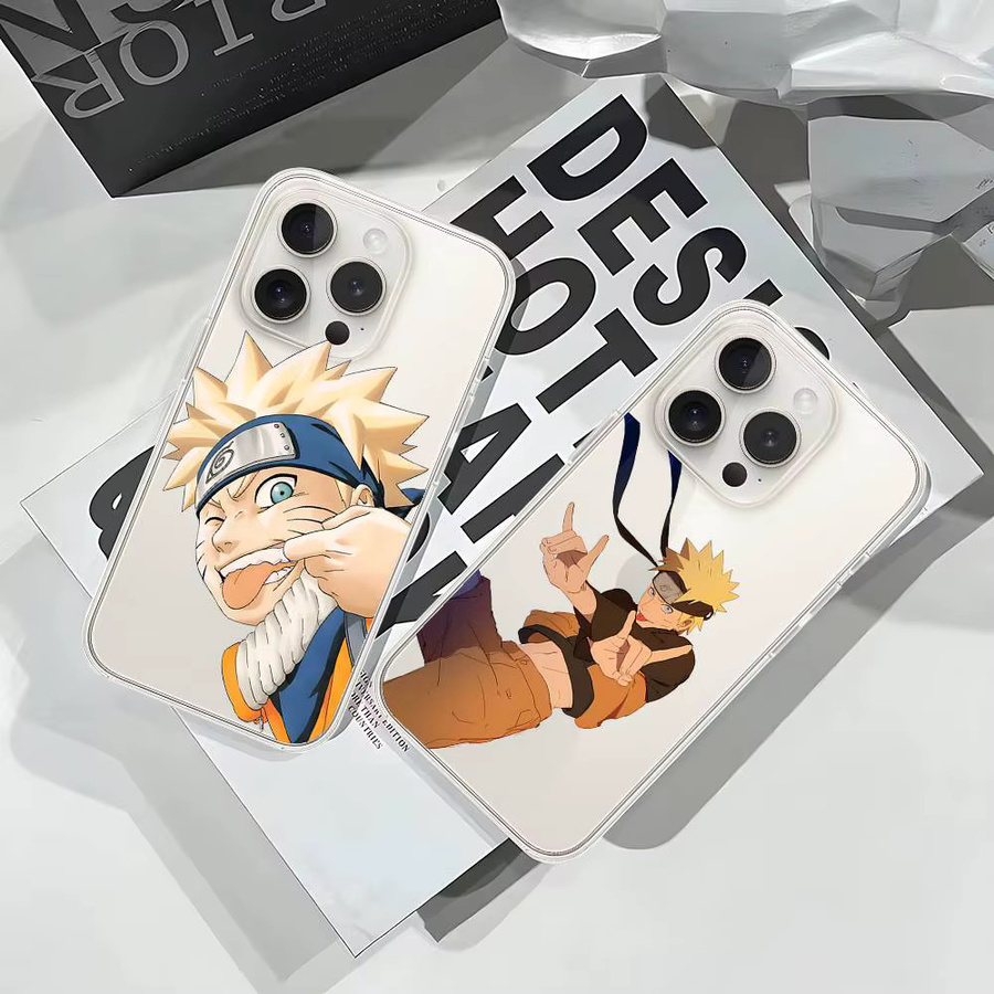 Stoßfeste Naruto Handyhülle für iPhone 17 16 15 14 13 12 11 Pro Max Plus in Transparent - Bild 2