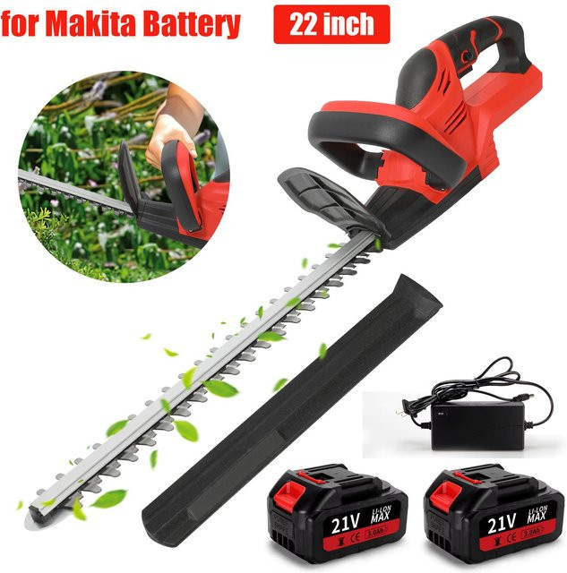 OWJHE Bürstenloser elektrischer Heckenschneider 22 Zoll in Rot für Makita LXT 21V Akku mit 1500 RPM - Bild 1