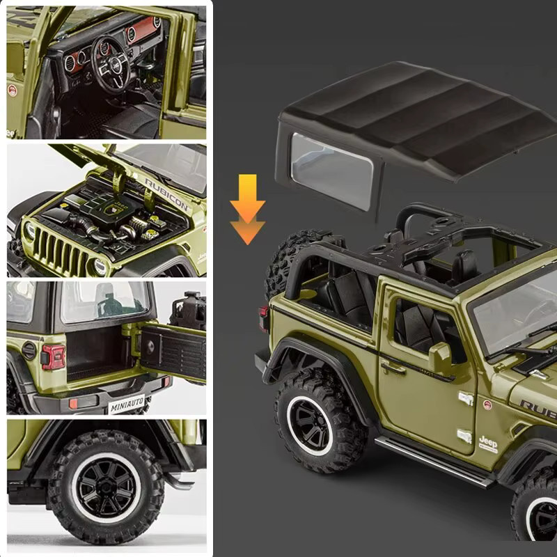 CCA Wrangler Offroad Diecast Spielzeugauto Modell Metalllegierung 1:32 - Bild 5