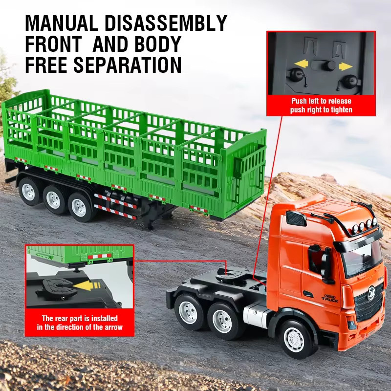 HUINA RC High Hurdle Transporter Truck, 1:18, mit Sound und LED, Fahrzeug - Bild 2