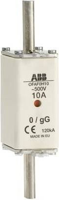 ABB NH-Sicherung 10A 500V Sicherungsgröße 1 in Weiß - Bild 1