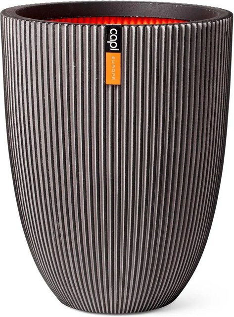 Capi Übertopf Kugel Groove NL in Anthrazit mit vertikalen Rillen, B/T/H: 34 x 34 x 46 cm - Bild 1