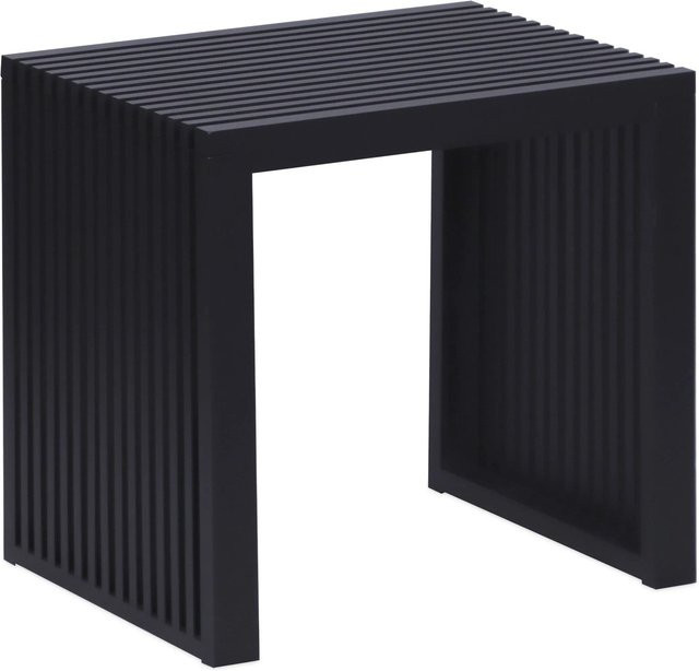 Relaxdays Sitzbank aus Bambus in Schwarz, rutschfest, B/T/H: 45 x 43 x 33 cm - Bild 1