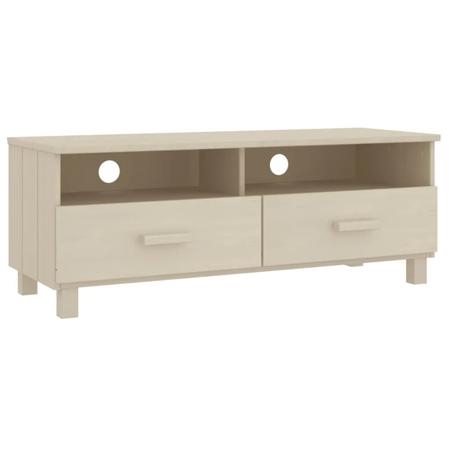 vidaXL TV-Schrank HAMAR aus Massivholz Kiefer und MDF, Honigbraun, B/T/H: 106 x 40 x 40 cm - Bild 1