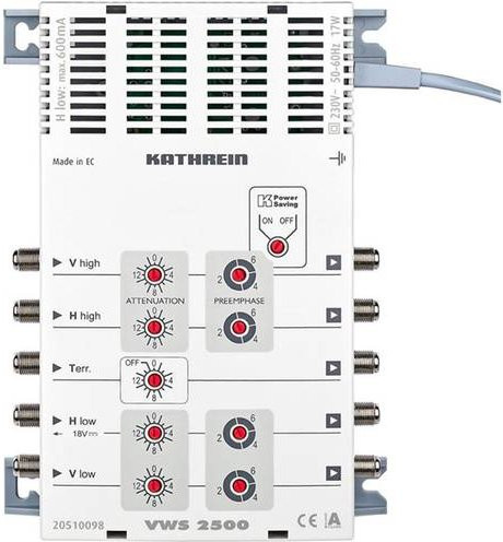 Kathrein VWS 2500 SAT Multischalter in Weiß mit 5 Eingängen (4 SAT und 1 terrestrisch) - Bild 1