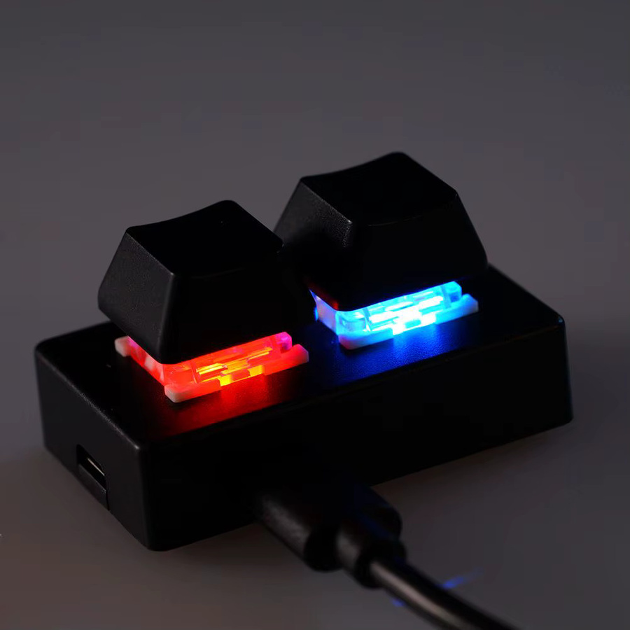 BTXETUEL Mini Makro Mechanische Tastatur mit Outemu Rot Switches, Programmierbare DIY Multimedia-Steuerung für Gaming, CAD und PS, Schwarz - Bild 2
