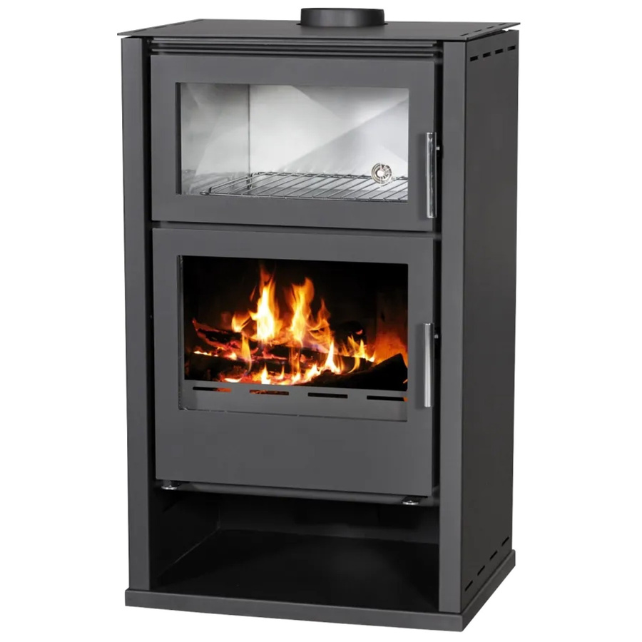 Victoria Kaminofen Modena F mit Backfach in Schwarz mit 11,53 kW - Bild 2