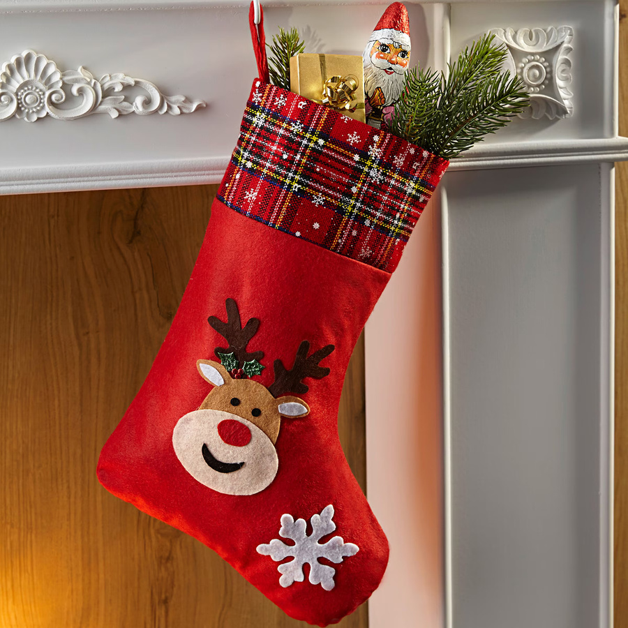 Weihnachtsstiefel von viva domo in Rot aus Textil für Erwachsene - Bild 2
