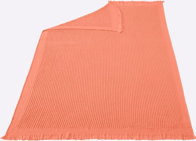 Pereira da Cunha Plaid aus 100% Baumwolle Musselin in Papaya, Unisex, B/T: 130 x 200 cm - Bild 1