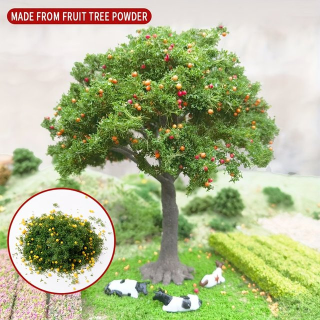 Miniatur-Modell Früchte und Blätter in Rot für DIY-Obstbäume aus Kunststoff - Bild 1