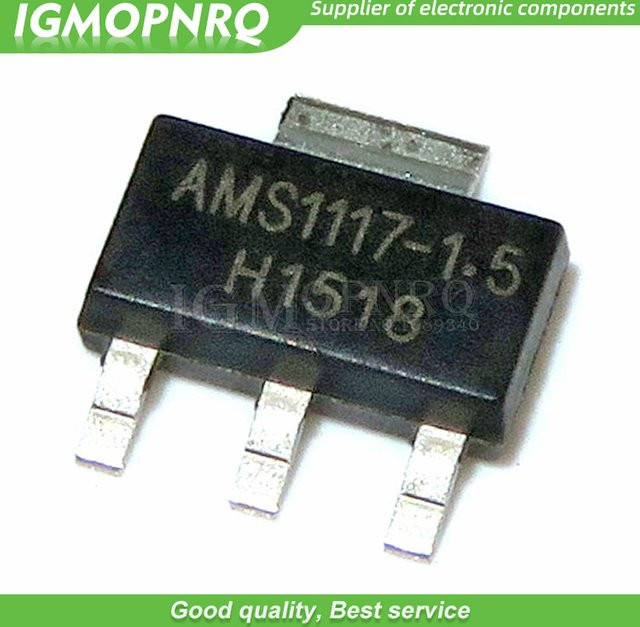 20 Stück AMS1117 Spannungsregler Set in Schwarz (1.2V, 1.5V, 1.8V, 2.5V, 3.3V, 5.0V und ADJ) - Bild 1