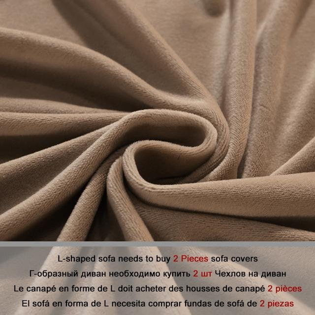 YZFZP L-förmiger Sofabezug aus Samt in Beige mit floralem Muster, elastisch und waschbar - Bild 1