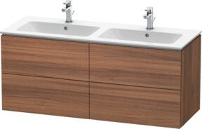 Duravit L-Cube Waschtischunterschrank wandhängend in Nussbaum Natur matt, B/T/H: 129 x 48,1 x 55 cm - Bild 1