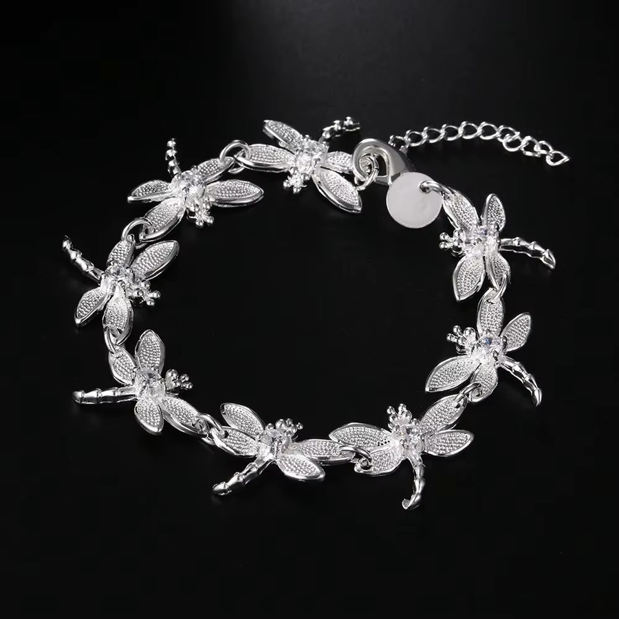 Libellenkette 925 Silber, Kristall, Damen - Bild 2
