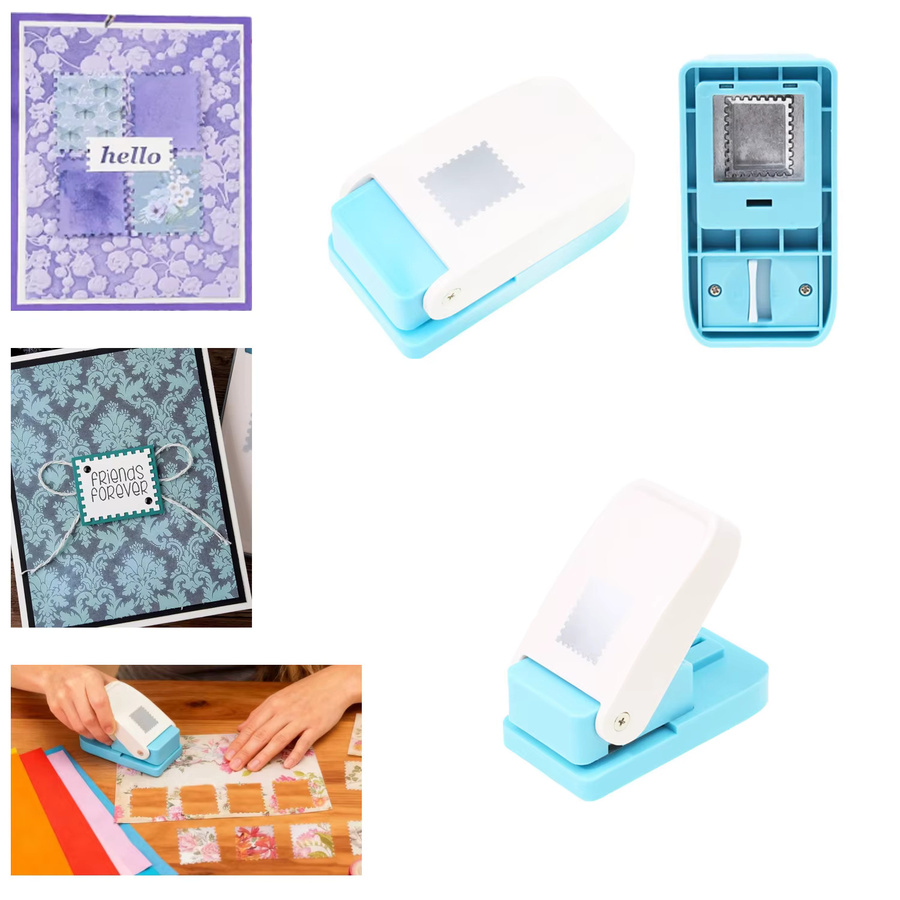 Alinacutle Rechteckiger Briefmarkenstanzer für Papierhandwerk und Scrapbooking, 1 x 0,8 Zoll - Bild 2