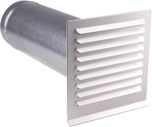 Wallair N37826 Energiespar-Mauerkasten in Silber für Rohr-Durchmesser 10 cm - Bild 1