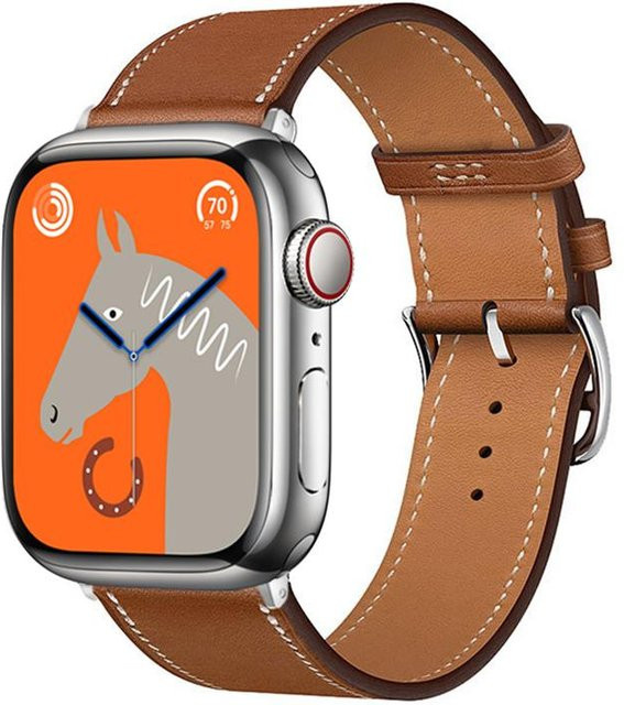 Uhrenarmband Leder, orange, Unisex - Bild 1